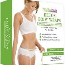 Brazilian Belle Detox Clay Body Wraps for Women | Quick 30 Minute Formula with Bentonite Clay, Bandage Wrap, and Plastic Wrap