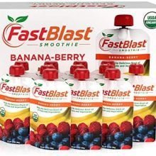 FastBlast Banana-Berry Smoothie. Supports Intermittent Fasting. Controls Appetite and Maintains Energy. USDA Certified Organic, Vegan, Non-GMO, Soy Free & No Added Sugar (12 items)