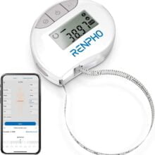 RENPHO Smart Tape Measure Body with App Bluetooth Measuring Tapes for Body Measuring, Weight Loss, Muscle Gain, Fitness Bodybuilding, Retractable, Measures Body Part Circumferences, Inches & cm