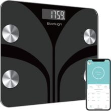 Scale for Body Weight and Fat Percentage, Bveiugn Digital Accurate Bathroom Smart Scale LED Display, 13 Body Composition Analyzer Sync Weight Scale BMI Health Monitor Sync Fitdays App – 400lb